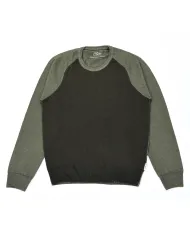 BOB Maglia Uomo CAMERON AI 25/26 slim casual con maniche in contrasto 05 BOSCO