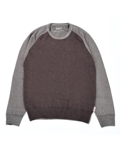 BOB Maglia Uomo CAMERON AI 25/26 slim casual con maniche in contrasto 08 TORTORA