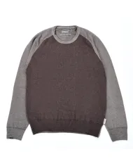 BOB Maglia Uomo CAMERON AI 25/26 slim casual con maniche in contrasto 08 TORTORA