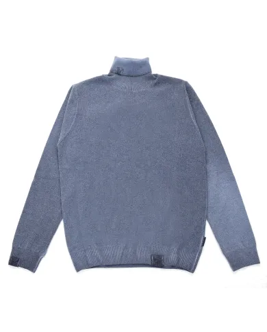 BOB Maglia Uomo COLLAGE AI 25/26 lana comfort con lupetto 01 BLU