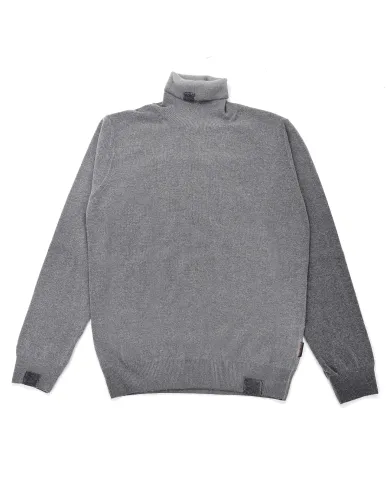 BOB Maglia Uomo COLLAGE AI 25/26 lana comfort con lupetto 10 PIOMBO