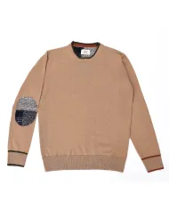 BOB Malgia Uomo DAVIN AI 25/26 lana con dettaglio toppe applicate 33 BISCOTTO