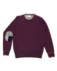 BOB Malgia Uomo DAVIN AI 25/26 lana con dettaglio toppe applicate 16 BORDEAUX