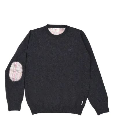 BOB Maglia Uomo FOSTER AI 25/26 lana dotata di toppa con fantasia 19 ANTRACITE