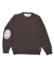 BOB Maglia Uomo FOSTER AI 25/26 lana dotata di toppa con fantasia 09 MARRONE