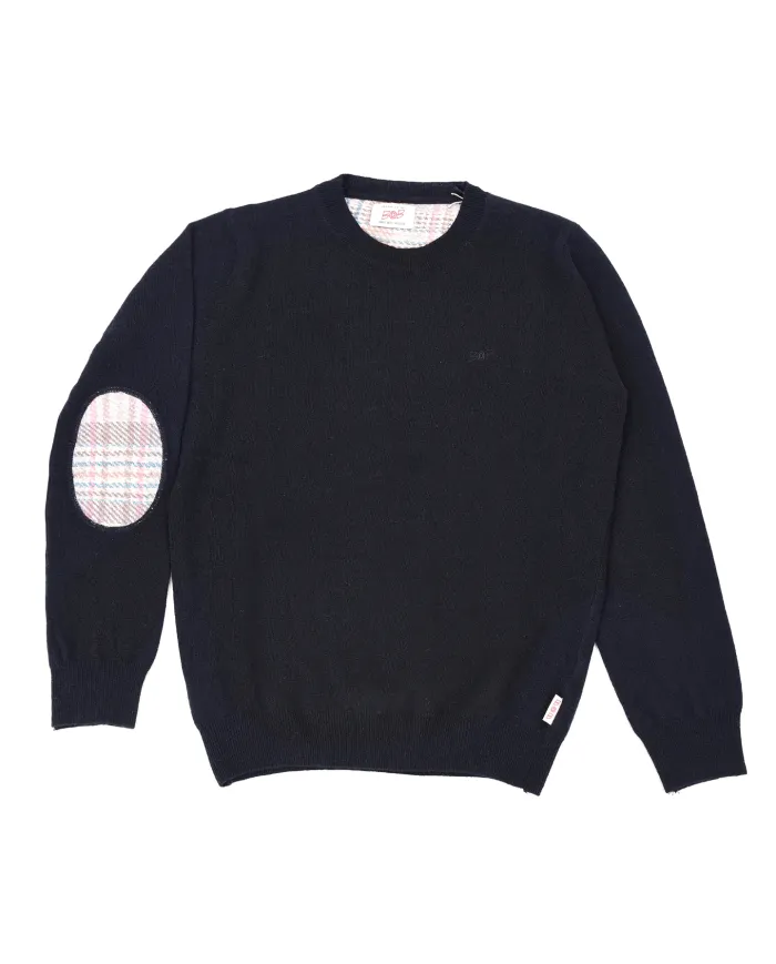 BOB Maglia Uomo FOSTER AI 25/26 lana dotata di toppa con fantasia 02 NAVY