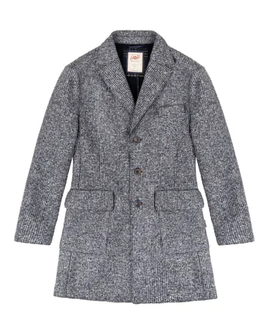 BOB Cappotto Uomo HENRY T184 AI 25/26 lana stile blaze con motivo a quadri 02 BLU