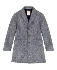 BOB Cappotto Uomo HENRY T184 AI 25/26 lana stile blaze con motivo a quadri 02 BLU