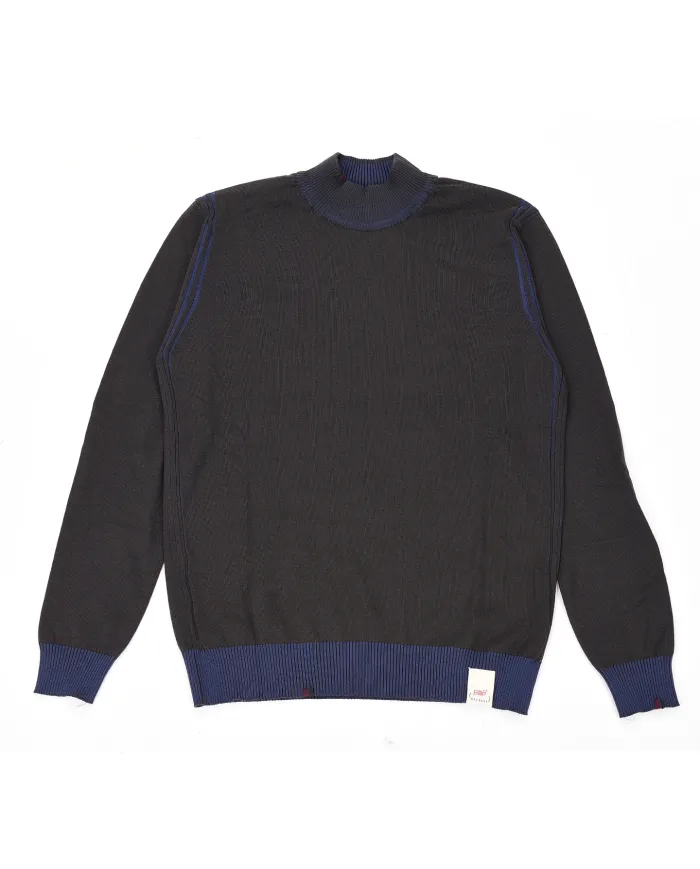 BOB Maglia Uomo LUBE AI 25/26 lana regular reversibile con lupetto 08 MILIT/CHINA