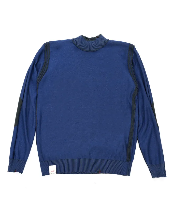 BOB Maglia Uomo LUBE AI 25/26 lana regular reversibile con lupetto 08 MILIT/CHINA