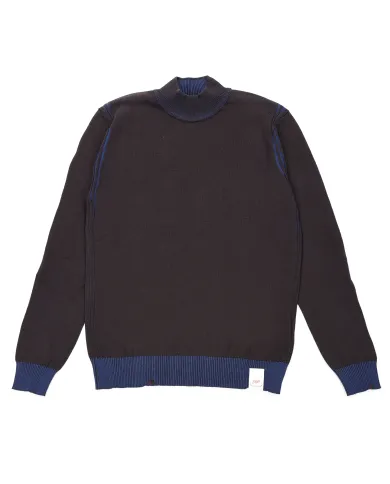 BOB Maglia Uomo LUBE AI 25/26 lana regular reversibile con lupetto 06 MORO/CHINA