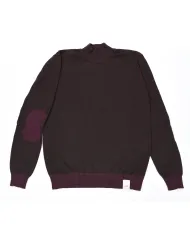 BOB Maglia Uomo LUBE AI 25/26 lana regular reversibile con lupetto 09 MORO/bordeaux