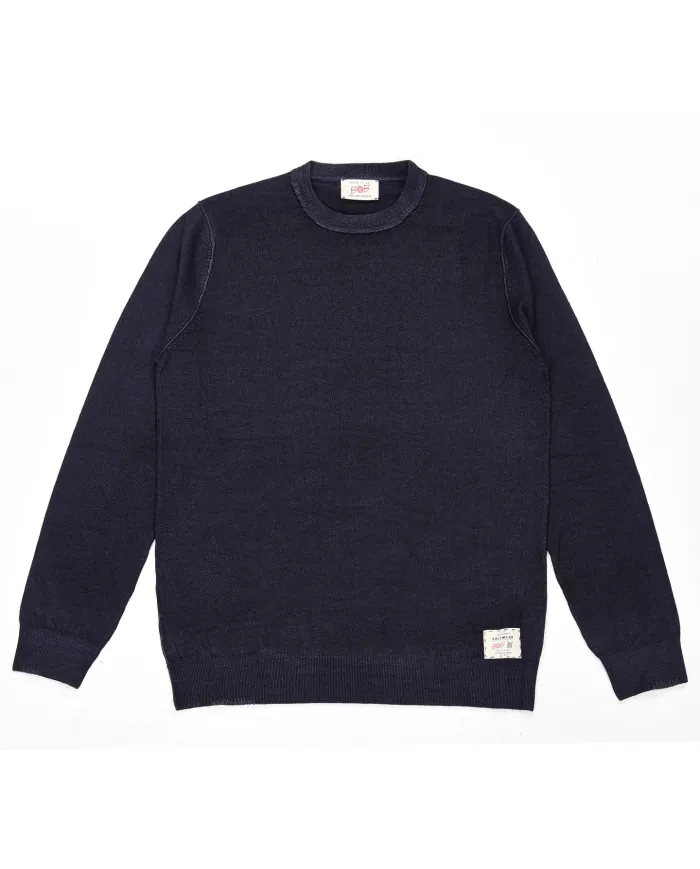 BOB Maglia Uomo MARCEL AI 25/26 lana merino lavorato a maglia 01 BLU