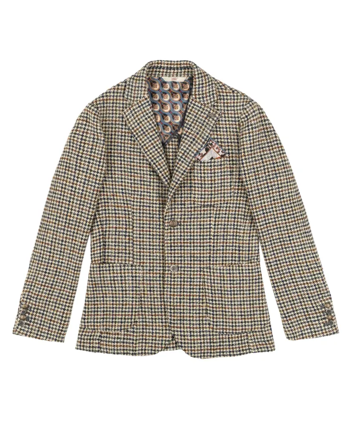 BOB Giacca Uomo POCK123 AI 25/26 lana lavorato a maglia con motivo a quadri VARIANTE 1