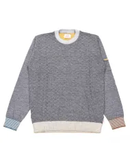 BOB Maglia Uomo ROY AI 25/26 lana tegular con taschino applicato sulla manica 07 FUMO