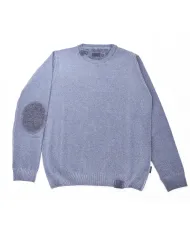 BOB Maglia Uomo SPIKE AI 25/26 lana con toppe a fantasia 01 BLU