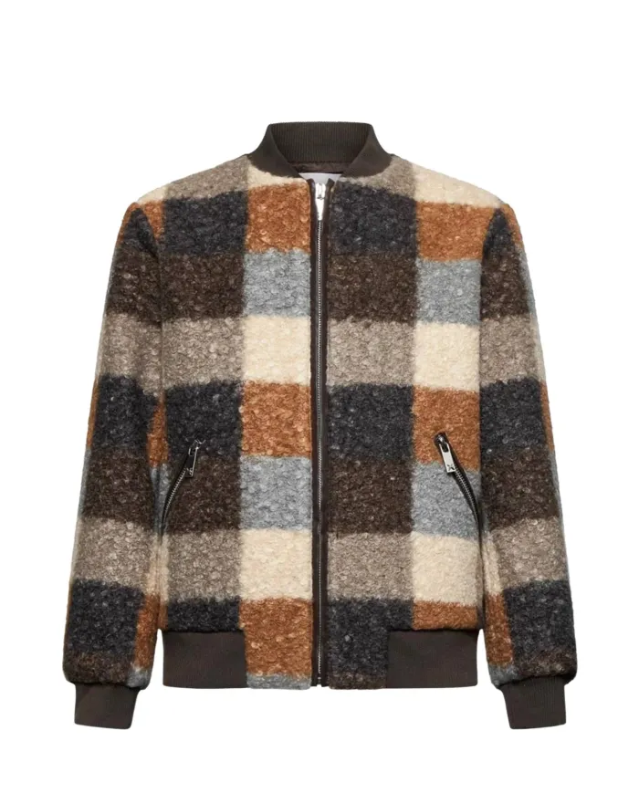 RICHMOND Bomber Uomo UXA25024GB MAHIR AI 25/26 fantasia check a quadri 08 FANT.CHECK