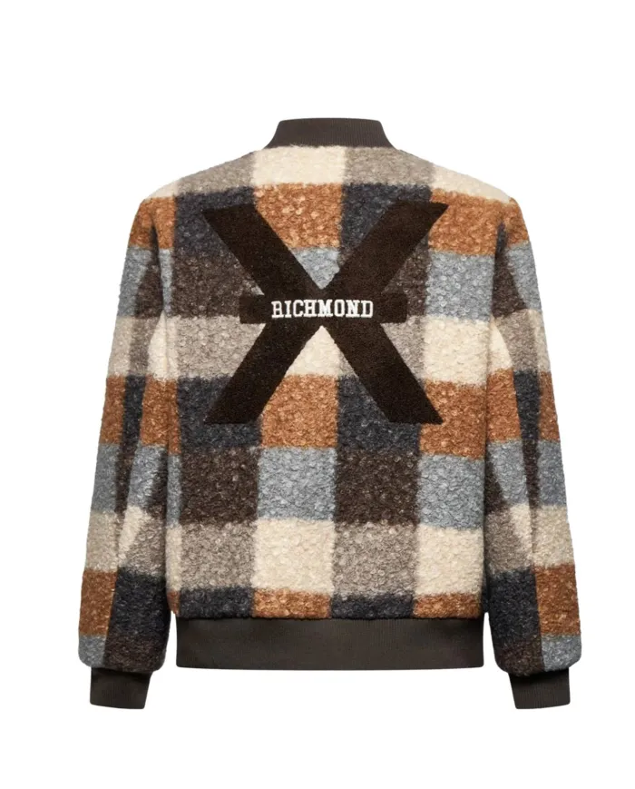 RICHMOND Bomber Uomo UXA25024GB MAHIR AI 25/26 fantasia check a quadri 08 FANT.CHECK