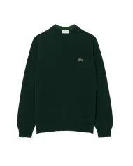 LACOSTE Maglia Uomo AH1985 AI 25/26 cotone regular con ricamo logato YZP VERDE SINOPLE