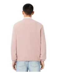 LACOSTE Maglia Uomo AH2916 AI 25/26 Classic Fit a girocollo in jersey di lana cardata 9IG ROSA