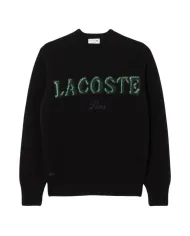 LACOSTE Maglia Uomo AH5202 AI 25/26 lana con ricamo logato XIY NERO/VERDE