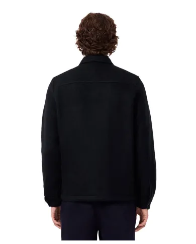 LACOSTE Overshirt Uomo CH8997 AI 25/26 in feltro con taschino HDE BLU NAVY