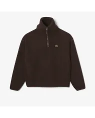 LACOSTE Felpa Uomo SH5500 AI 25/26 in pile a collo alto con zip SKB MARRONE