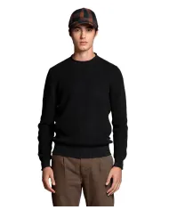 IMPURE Maglia Uomo ARTHUR COT AI 25/26 girocollo stone wash in cotone 11 BLACK BOARD