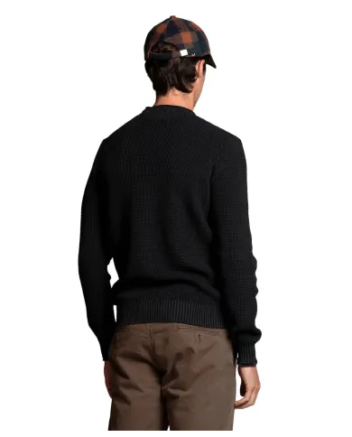 IMPURE Maglia Uomo ARTHUR COT AI 25/26 girocollo stone wash in cotone 11 BLACK BOARD