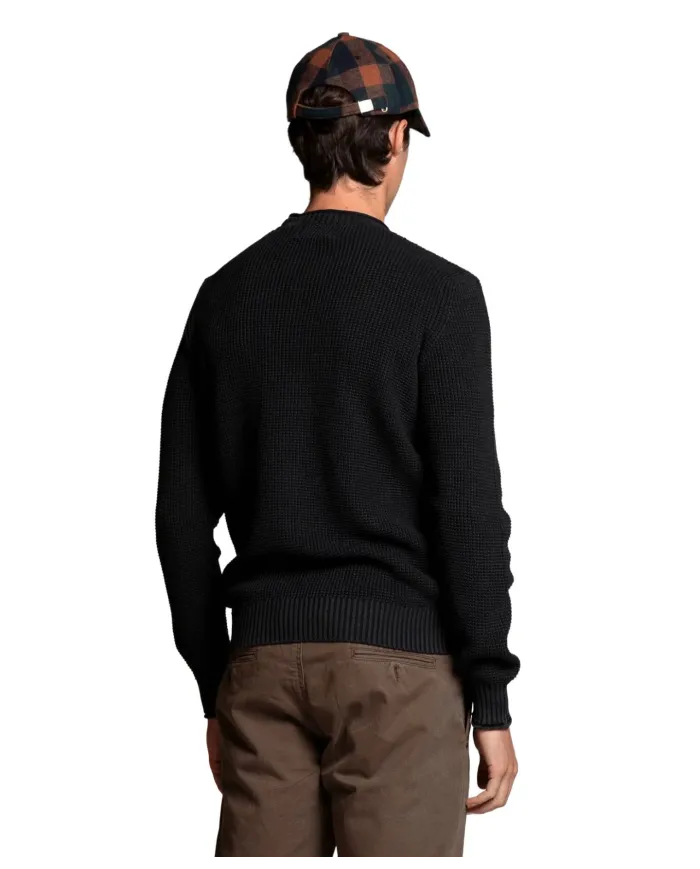 IMPURE Maglia Uomo ARTHUR COT AI 25/26 girocollo stone wash in cotone 11 BLACK BOARD