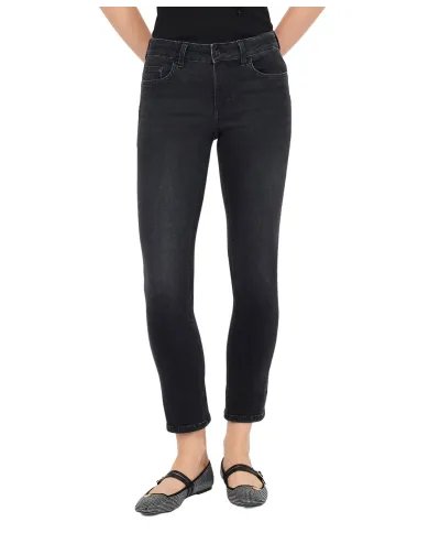 LIU JO Jeans Donna UF5006D4615 AI 25/26 denim skinny stile cropped 87462 Denim Black