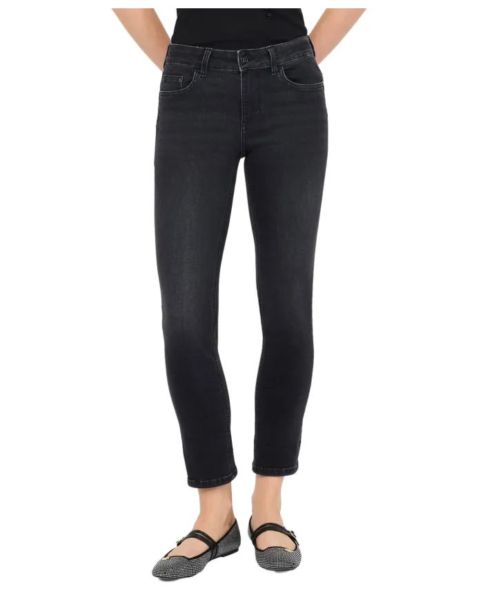 LIU JO Jeans Donna UF5006D4615 AI 25/26 denim skinny stile cropped 87462 Denim Black