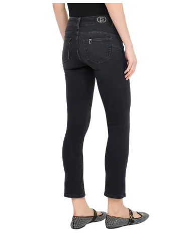 LIU JO Jeans Donna UF5006D4615 AI 25/26 denim skinny stile cropped 87462 Denim Black