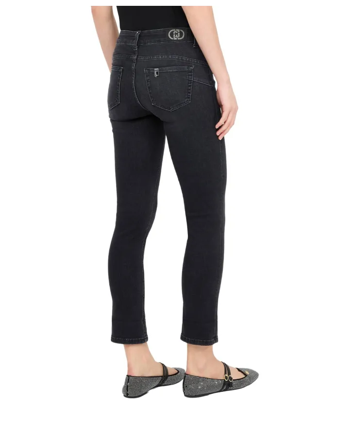LIU JO Jeans Donna UF5006D4615 AI 25/26 denim skinny stile cropped 87462 Denim Black