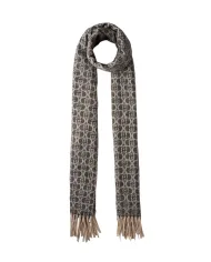 LIU JO Sciapa Donna 2F5018T0300 AI 25/26 logo monogram all over con frange 22222 NERO