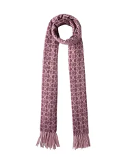 LIU JO Sciapa Donna 2F5018T0300 AI 25/26 logo monogram all over con frange 91718 RED aubergine