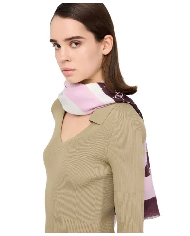 LIU JO Sciarpa Donna 2F5072T0300 AI 25/26 logo check 43204 fragrant