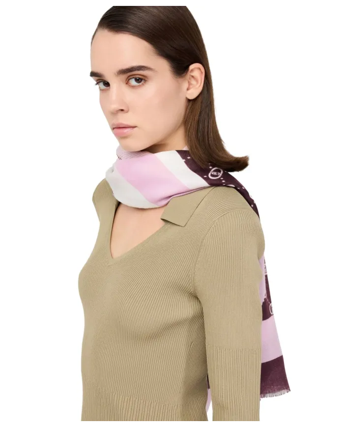 LIU JO Sciarpa Donna 2F5072T0300 AI 25/26 logo check 43204 fragrant