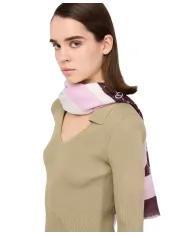 LIU JO Sciarpa Donna 2F5072T0300 AI 25/26 logo check 43204 fragrant