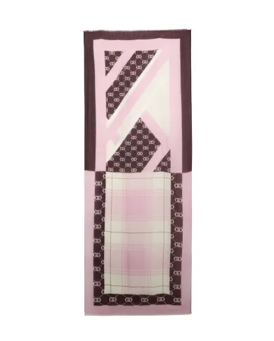 LIU JO Sciarpa Donna 2F5072T0300 AI 25/26 logo check 43204 fragrant