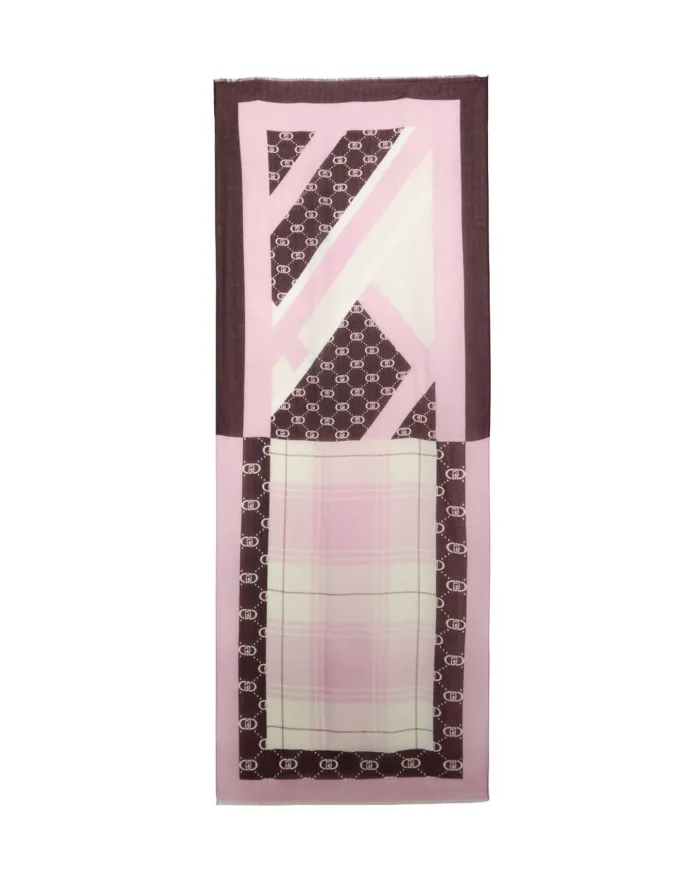 LIU JO Sciarpa Donna 2F5072T0300 AI 25/26 logo check 43204 fragrant