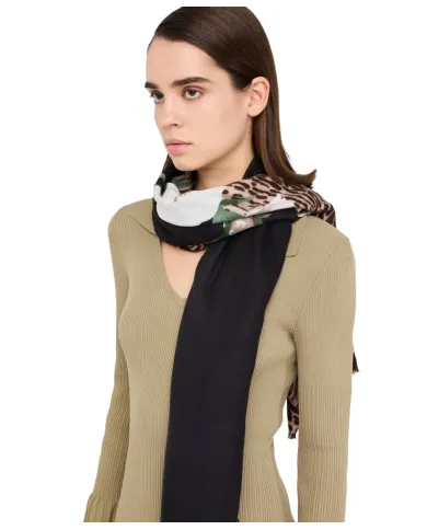LIU JO Sciarpa Donna 2F5077T0300 AI 25/26 animalier floreale 22222 NERO