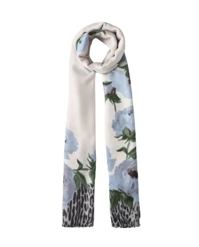 LIU JO Sciarpa Donna 2F5077T0300 AI 25/26 animalier floreale 74015 LIGHT DENIM