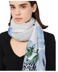 LIU JO Sciarpa Donna 2F5077T0300 AI 25/26 animalier floreale 74015 LIGHT DENIM