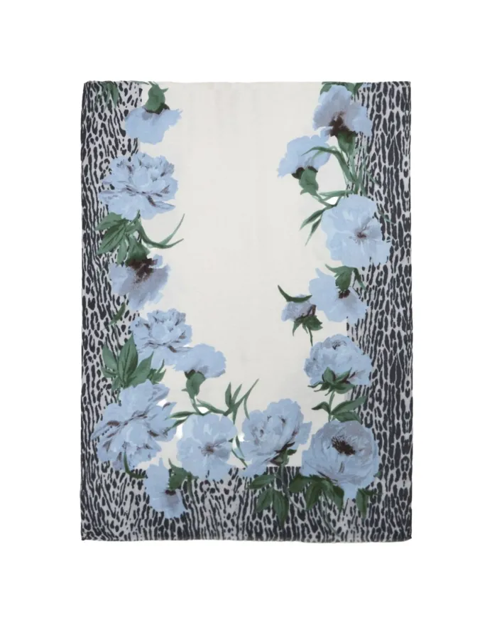 LIU JO Sciarpa Donna 2F5077T0300 AI 25/26 animalier floreale 74015 LIGHT DENIM