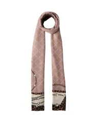 LIU JO Sciarpa Donna 2F5081T0300 AI 25/26 stampa animalier logo 00005 NATURALE