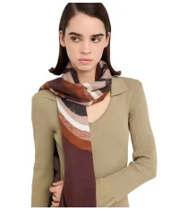 LIU JO Sciarpa Donna 2F5082T0300 AI 25/26 stola con logo 00005 NATURALE