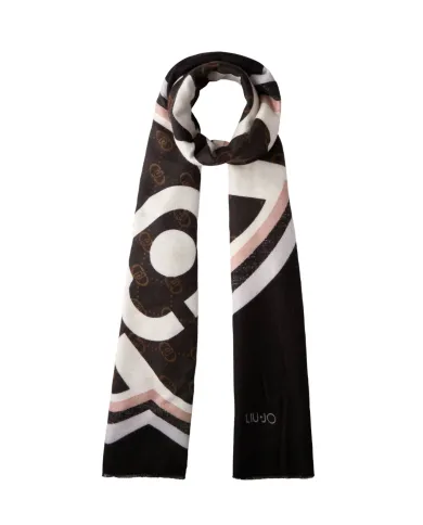LIU JO Sciarpa Donna 2F5082T0300 AI 25/26 stola con logo 22222 NERO