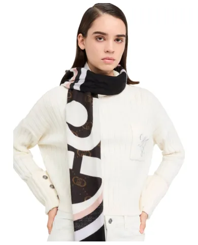 LIU JO Sciarpa Donna 2F5082T0300 AI 25/26 stola con logo 22222 NERO