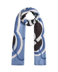 LIU JO Sciarpa Donna 2F5082T0300 AI 25/26 stola con logo 74015 LIGHT DENIM